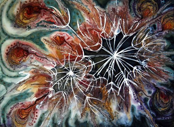 Unless a Grain of Wheat Falls; 2014; 29" x 21"; watercolor.