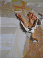 Release Polymer Clay Relief Sculpture (C) Sara Joseph 11x14