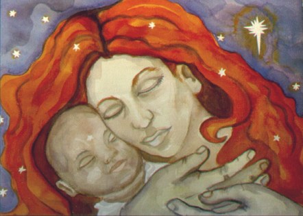 Nativity by Dawn Eggenberger watercolor on paper, 2000 11.75x15.5 inches 